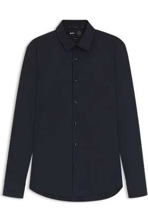 HUGO BOSS Slim-Fit Hemd aus funktionalem Stretch-Jersey
