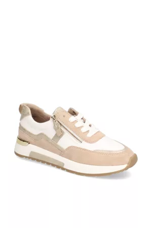 Jana Lederkombination Sneaker - beige