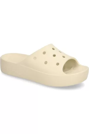 Crocs Damen Schuhe - CLASSIC PLATFORM SLIDE - beige