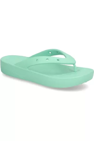 Crocs Damen Schuhe - CLASSIC PLATFORM FLIP - blau