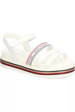 Tommy Hilfiger Kinder Sandalen - PLATFORM VELCRO SANDAL - weiss