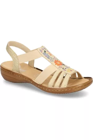 Rieker Damen Sandalen - Sandale - beige