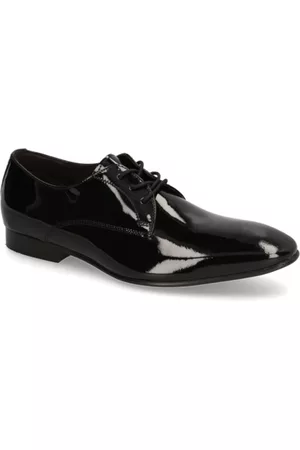Lazzarini Herren Schnürschuhe - Lackleder Schnürer elegant - schwarz