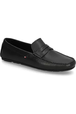 Tommy Hilfiger Herren Halbschuhe - CASUAL HILFIGER LEATHER DRIVER - schwarz