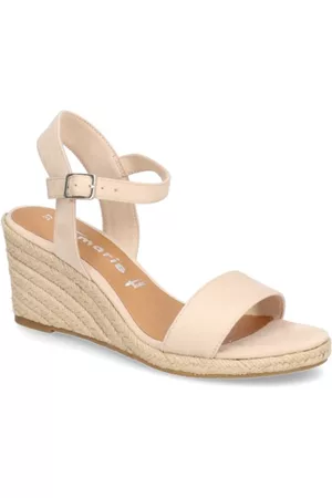 Tamaris Damen Sandalen - Keilsandale - beige