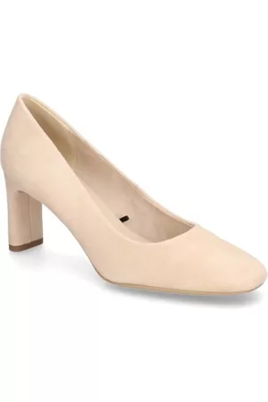 Tamaris Damen Pumps - Veloursleder Pumps - beige