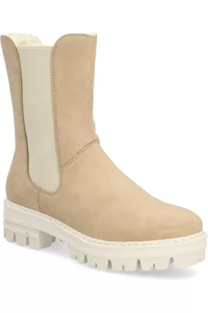Rieker Damen Stiefeletten - Chelsea Boot - beige