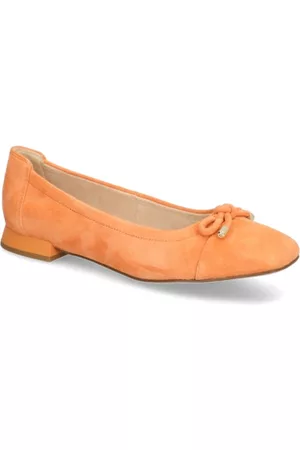 POE Damen Ballerinas - Veloursleder Ballerina - orange