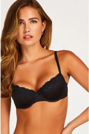 Hunkemöller Damen Bügel BHs - Vorgeformter Bügel-BH Secret Lace Schwarz