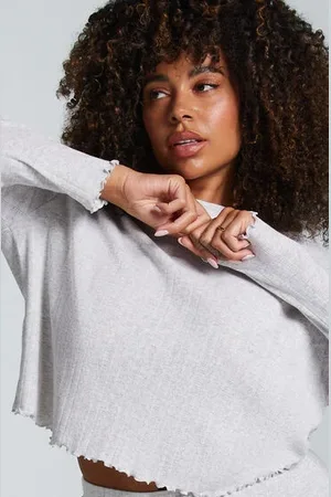 Hunkemöller Langärmeliges Pyjamatop Pointelle