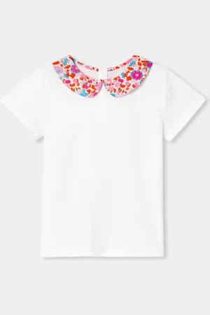 Jacadi T-Shirt für Mädchen mit Kragen aus Liberty-Stoff