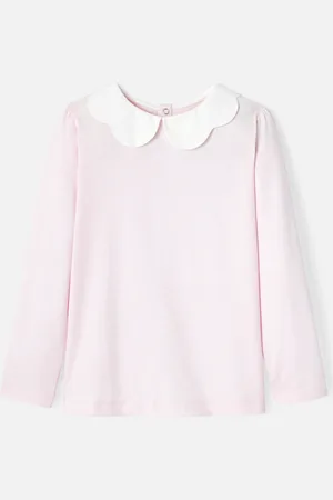 Jacadi T-Shirt mit festoniertem Kragen für Mädchen
