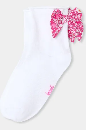 Jacadi Socken mit Schleife aus Liberty-Stoff für Mädchen