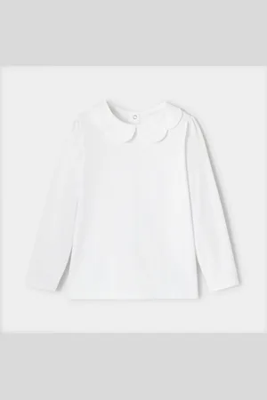 Jacadi T-Shirt mit festoniertem Kragen für Mädchen