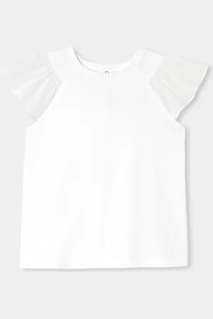 Jacadi T-Shirt mit Volantärmeln für Mädchen