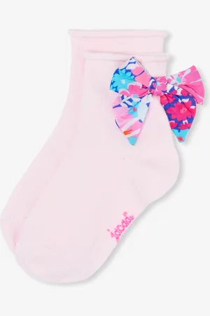 Jacadi Socken mit Schleife aus Liberty-Stoff für Mädchen