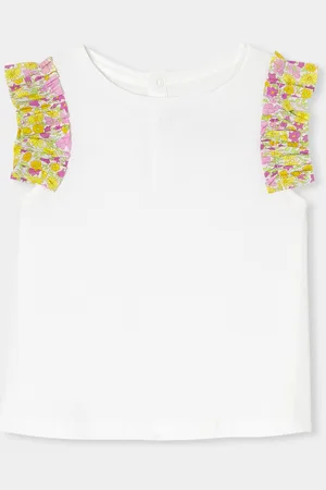 Jacadi T-Shirt mit Ärmeln aus Liberty-Stoff für Mädchen