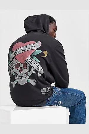 ED HARDY Love Kills Zip Through Hoodie