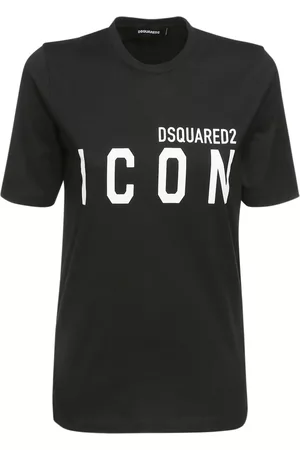 Dsquared2 Damen Shirts - T-shirt Aus Baumwolljersey Mit Druck