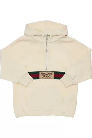 Gucci Kapuzensweatshirt Aus Baumwolle Mit Webdetail