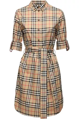 Burberry Checked Cotton Poplin Shirt Dress