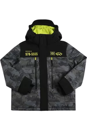 Diesel Gepolsterte Skijacke Aus Nylon Mit Druck