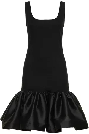 MARQUES'ALMEIDA Damen Freizeitkleider - Minikleid Aus Jersey Und Taft Mit Rüschen