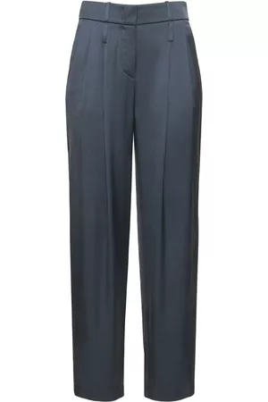 Armani Damen Hosen & Jeans - Pleated Silk Satin Pants