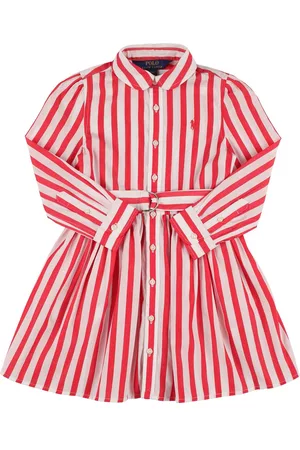 Ralph Lauren Mädchen Freizeitkleider - Cotton Poplin Shirt Dress W/belt