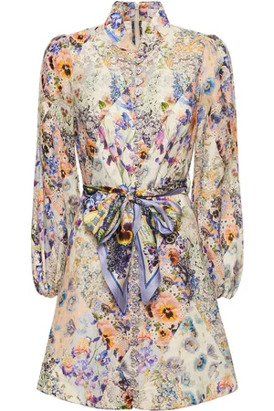 ZIMMERMANN Damen Freizeitkleider - Minikleid Aus Leinen Mit Gürtel „tama“