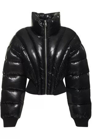 MUGLER Damen Jacken - Gepolsterte, Bauchfreie Jacke Aus Nylon