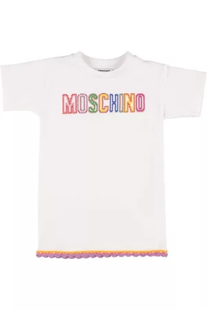 Moschino T-shirt-kleid Aus Baumwolle Mit Logodruck