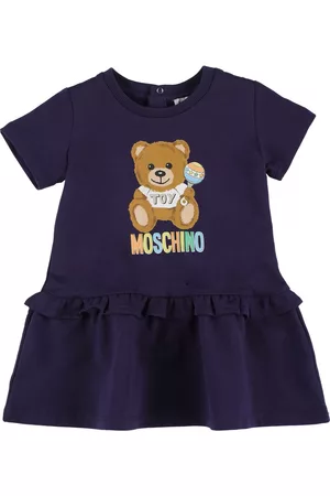 Moschino Partykleid Aus Baumwolljersey Mit Logo