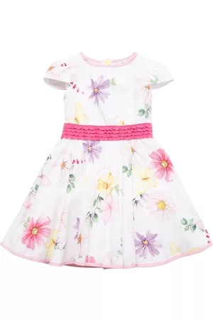 MONNALISA Mädchen Bedruckte Kleider - Flower Printed Cotton Poplin Dress