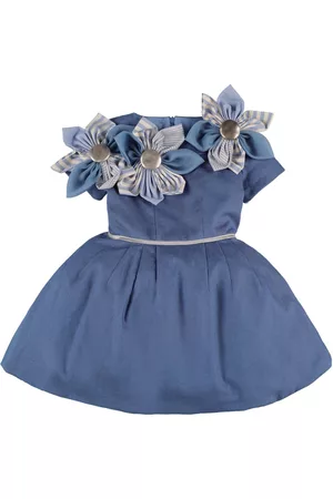 NIKOLIA Mädchen Kleider - Kleid Aus Baumwolle Mit Blumenbesatz