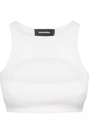 Dsquared2 Damen Crop Tops - Crop-top Aus Strick Mit Ausschnitt