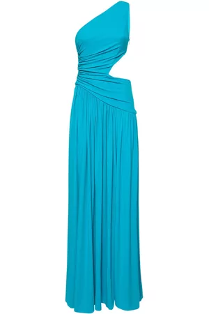 Michael Kors Damen Freizeitkleider - Langes Kleid Aus Jersey Mit Ausschnitt