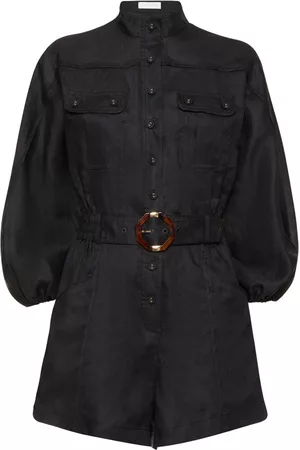 ZIMMERMANN Damen Jumpsuits - Langärmeliger Playsuit Aus Leinen „devi“