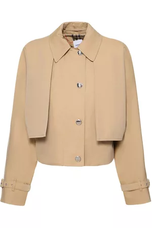 Burberry Damen Jacken - Pippa Cotton Gabardine Cropped Jacket