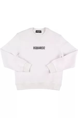 Dsquared2 Mädchen Sweatshirts - Rubberized Logo Cotton Jersey Sweatshirt