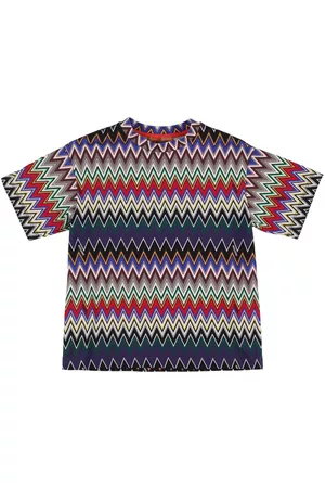 Missoni Jungen Shirts - Zig Zag Print Cotton Jersey T-shirt