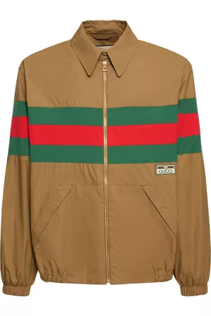 Gucci Herren Bomberjacken - Web Detail Cotton Bomber Jacket