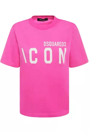 Dsquared2 Damen Shirts - T-shirt Aus Baumwolljersey Mit Logodruck