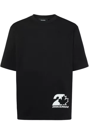 Dsquared2 Herren Shirts - T-shirt Aus Baumwolljersey Mit Druck
