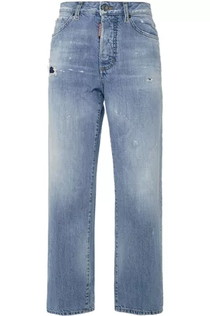 Dsquared2 Damen Cropped Jeans - Jeans Mit Weitem Bein „boston“