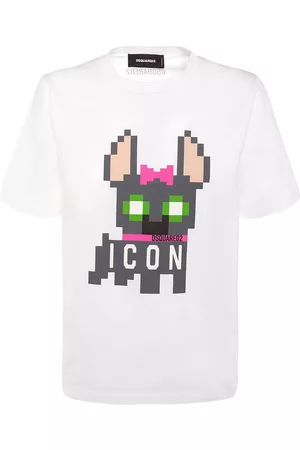 Dsquared2 Damen Shirts - T-shirt Aus Jersey Mit Druck
