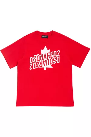 Dsquared2 Mädchen Shirts - Rubberized Logo Cotton Jersey T-shirt