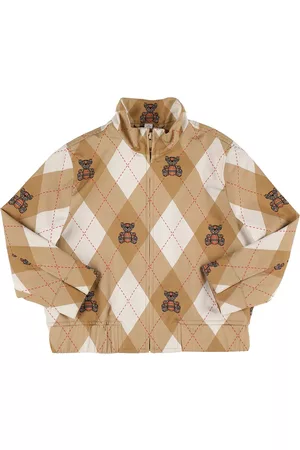 Burberry Mädchen Jeansjacken - Jacke Aus Baumwolldenim Mit Rhombusdruck