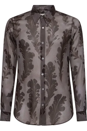 DRIES VAN NOTEN Bedrucktes Leinenhemd „celdon“