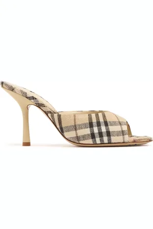 Burberry 90mm Hohe Stoff-mules „lf Mews Check“